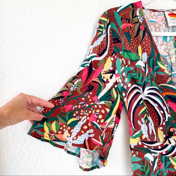 Anthropologie Farm Rio Fiesta Wrap Maxi Dress - Picture 7 of 9